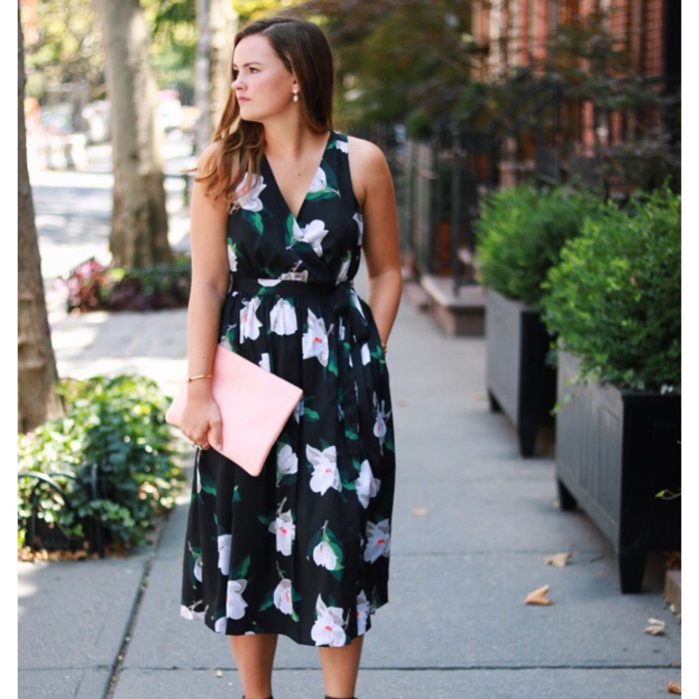 Banana republic magnolia floral midi wrap dress 2